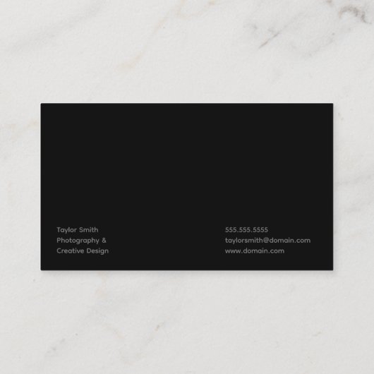 Moderne minimalistische stijlvolle en trendy profe visitekaartje (Achterkant)