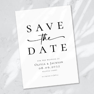 Moderne minimalistische stoutmoedige typografie br save the date
