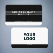 Moderne minimalistische strepen Grijs Zwart & Wit Visitekaartje