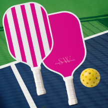 Moderne Minimalistische Strepen Hot Pink Wit Maatw