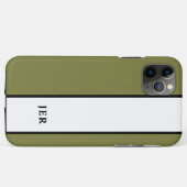 Moderne minimalistische stripes Monogram Initialen Case-Mate iPhone Case (Achterkant (horizontaal))