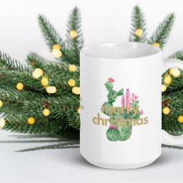 Moderne minimalistische Sweet Merry Christmas Cact Koffiemok