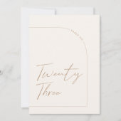 Moderne minimalistische tabel 23-tabelnummer kaart (Voorkant)