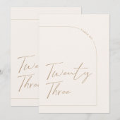 Moderne minimalistische tabel 23-tabelnummer kaart (Voorkant / Achterkant)