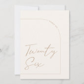 Moderne minimalistische tabel 26-tabel kaart (Voorkant)