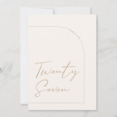 Moderne minimalistische tabel 27-tabelnummer kaart (Voorkant)