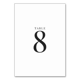 Moderne Minimalistische Tafelkaarten voor Huwelijk Kaart