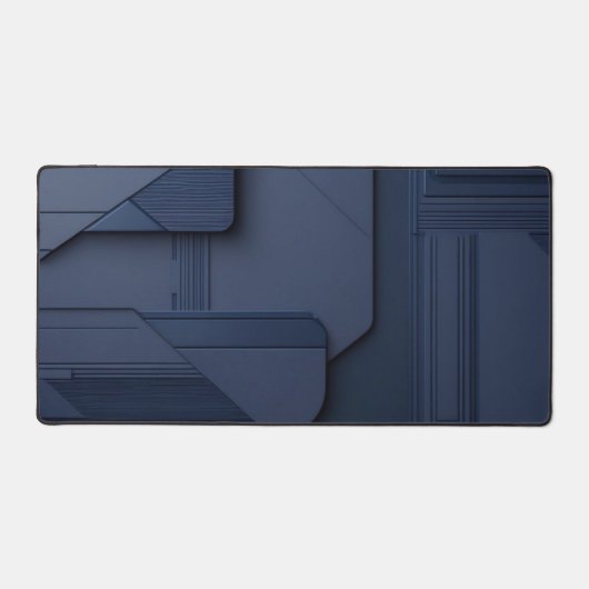 Moderne Minimalistische Tech Oppervlak in Diepblau Bureaumat (Voorkant)