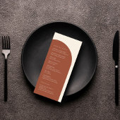 Moderne minimalistische terracotta boog bruiloft p