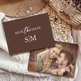 Moderne Minimalistische Terracotta Save the Date K Kaart