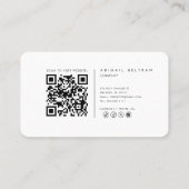 Moderne minimalistische therapeut visitekaartje (Achterkant)