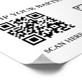 Moderne minimalistische tip uw bartender trouwbord poster (Hoek)