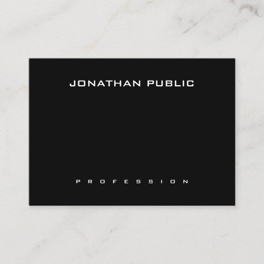 Moderne, minimalistische tonendy zwart-wit visitekaartje (Voorkant)
