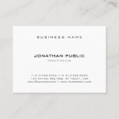 Moderne, minimalistische tonendy zwart-wit visitekaartje (Achterkant)