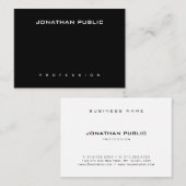 Moderne, minimalistische tonendy zwart-wit visitekaartje (Voorkant / Achterkant)