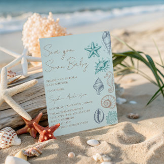 Moderne Minimalistische Tot Ziens Baby Baby Shower Kaart