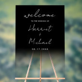 Moderne minimalistische transparante bruiloft welk acryl bord (Neutraal)