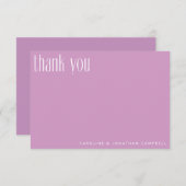 Moderne Minimalistische Trendy Orchideeën Huwelijk Bedankkaart (Voorkant / Achterkant)