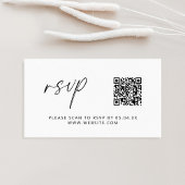 Moderne Minimalistische Trouw-QR-code RSVP Informatiekaartje