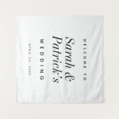 Moderne Minimalistische Trouw Welkom Bord Wandkleed (Voorkant (horizontaal))