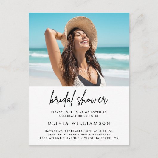 Moderne Minimalistische Trouwfeest Uitnodiging (Voorkant)