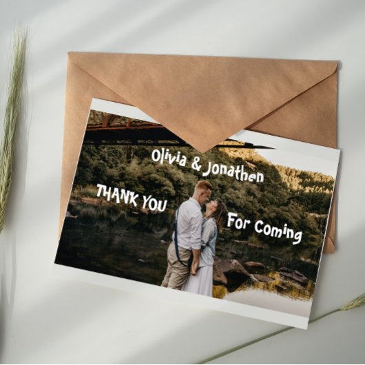 Moderne Minimalistische Trouwkaart Bedankt Informatiekaartje