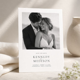 Moderne Minimalistische Trouwkaart Save the Date m