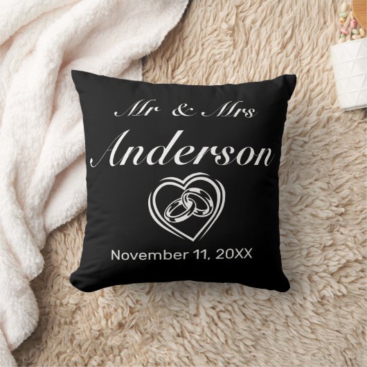 Moderne minimalistische trouwringen hart kussen (Deken)