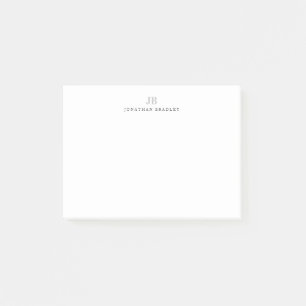 Moderne minimalistische tweeletterige monogram post-it® notes