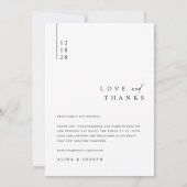 Moderne minimalistische typografie Boho Fotobruilo Bedankkaart (Achterkant)