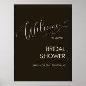 Moderne Minimalistische Typografie Bruidsontvangst Poster (Voorkant)