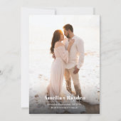 Moderne minimalistische typografie foto QR code br Kaart (Achterkant)