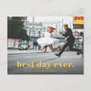 Moderne Minimalistische Typografie Huwelijksfoto D Briefkaart