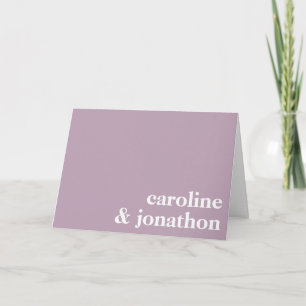 Moderne Minimalistische Typografie Koppel Namen Notitiekaartje