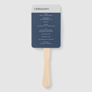 Moderne Minimalistische Typografie Navyblauw Grijs Handwaaier