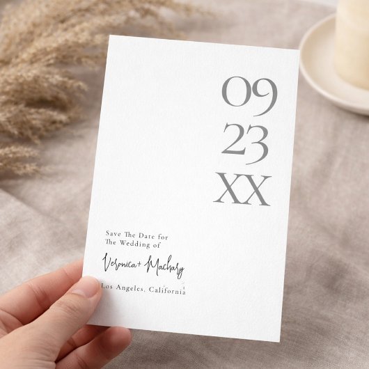 Moderne Minimalistische Typografie Trouw Save the  Date