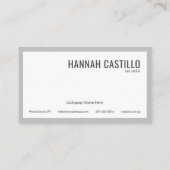 Moderne minimalistische typografie visitekaartje (Achterkant)
