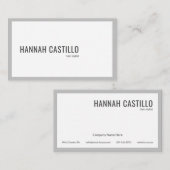 Moderne minimalistische typografie visitekaartje (Voorkant / Achterkant)