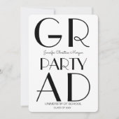 Moderne minimalistische uitnodiging tot Afstuderen (Voorkant)