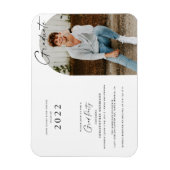 Moderne minimalistische uitnodiging tot Afstuderen Magneet (Verticaal)