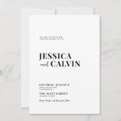 Moderne minimalistische uitnodiging voor bruiloft (Voorkant)