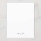 Moderne minimalistische uitnodiging voor bruiloft (Achterkant)