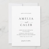 Moderne minimalistische uitnodiging voor bruiloft (Voorkant)