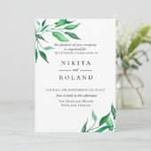 Moderne minimalistische uitnodiging voor een Griek (Staand voorkant)