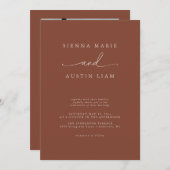 Moderne minimalistische uitnodiging voor eenvoudig (Voorkant / Achterkant)