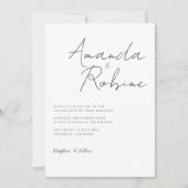 Moderne minimalistische uitnodiging voor fotowedde (Voorkant)