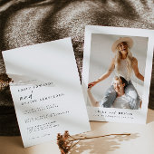 Moderne minimalistische uitnodiging voor fotowedde