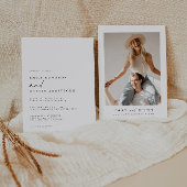 Moderne minimalistische uitnodiging voor fotowedde