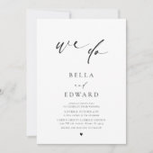 Moderne minimalistische uitnodiging voor fotowedde (Voorkant)