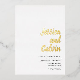 Moderne minimalistische uitnodiging voor gouden te